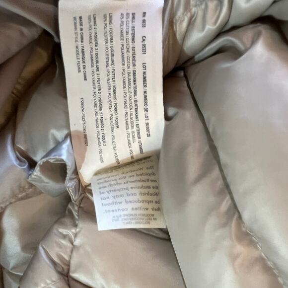 Woolrich Duck Down Puffer Jacket Womens Size‎ XL Cream Hooded Zip Up Pockets - Picture 11 of 16